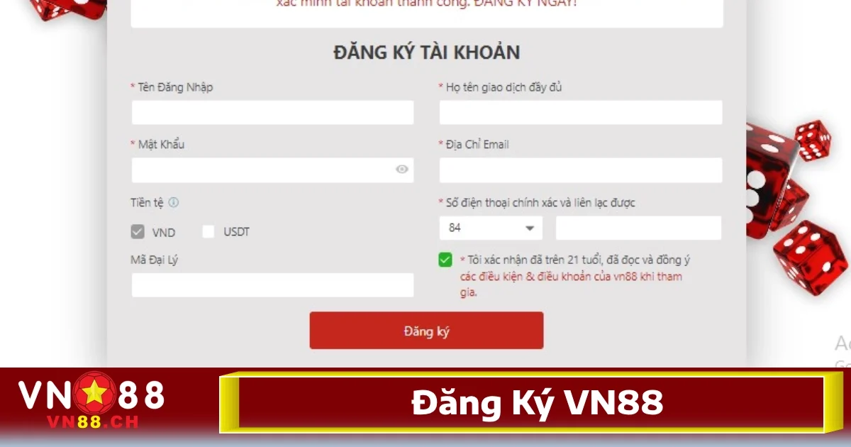 Cách đăng ký VN88 chi tiết cho người mới bắt đầu